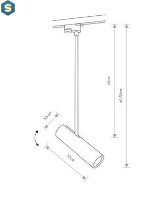 Трековый светильник Nowodvorski 9324 Profile eye super GU10 1x10W IP20 Wh