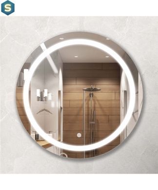 Зеркало Мойдодыр с LED подсветкой Sunny 60x60 с сенсором, Белый