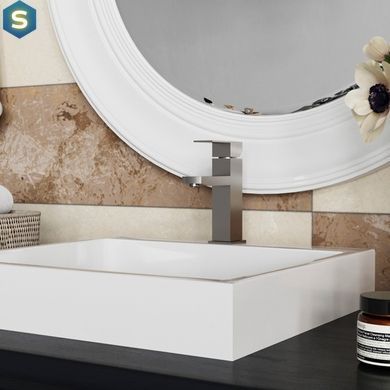 Смеситель для раковины Kroner KRP Edelstahl Kubus - ESG010 CV023009, Хром матовый