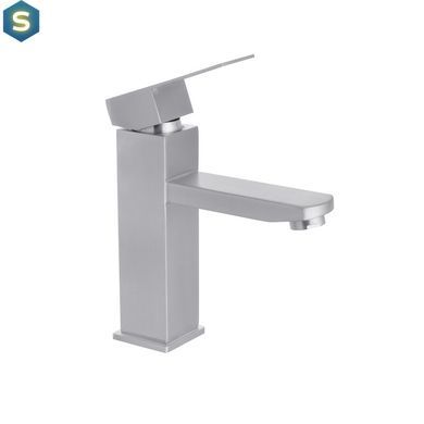 Смеситель для раковины Kroner KRP Edelstahl Kubus - ESG010 CV023009, Хром матовый