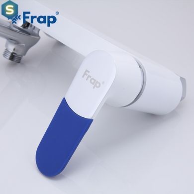 F3234 Змішувач для ванни литий поворотний короткий гусак білий/хром &Oslash;35 Frap 1/10, Білий