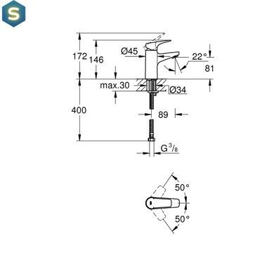 Смеситель для умывальника Grohe BauFlow 23752000
