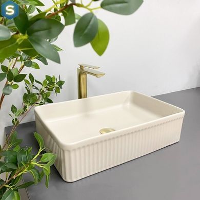 Умивальник (раковина) VBI BRESCIA BEIGE MATT накладний, Бежевий