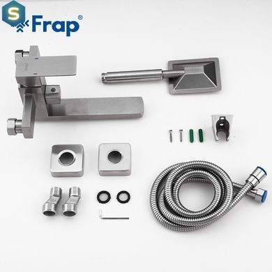 Смеситель для ванны нержавейка короткий гусак &Oslash;35 Frap 1/8 F32802 (H802), Нержавеющая сталь