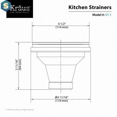 Зливний клапан для мийки Kraus ST-1