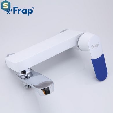 F3234 Змішувач для ванни литий поворотний короткий гусак білий/хром &Oslash;35 Frap 1/10, Білий