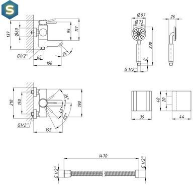 Смеситель для ванны Lidz (NKS) 12 32 006-1, Зеленый матовый
