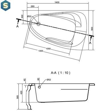 Панель для ванни Cersanit Joanna New 140x42