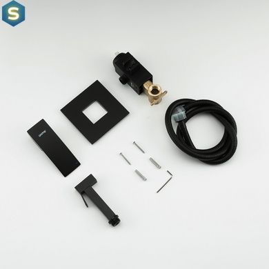 Набор гигиенического душа скрытого монтажа Gappo черный G7207-6 1/8, Черный матовый