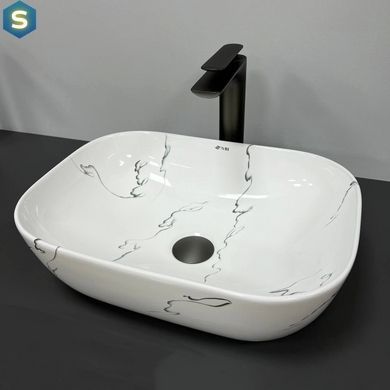 Умивальник (раковина) VBI RAVENNA MARMO GLOSSY накладний, Мармур