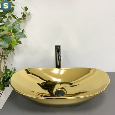 Умивальник (раковина) VBI TURIN GOLD накладний, Золотий