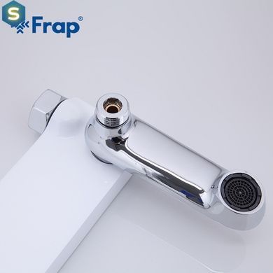 F3234 Змішувач для ванни литий поворотний короткий гусак білий/хром &Oslash;35 Frap 1/10, Білий