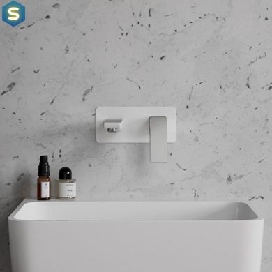 Змішувач для умивальника монтажу Omnires Parma chrome/white PM7415CRB, Білий