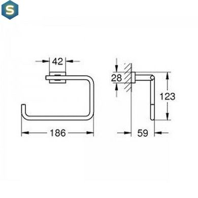 Вішак для рушника Grohe Essentials Cube 40510001
