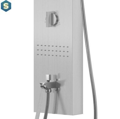 Душевая панель Corsan Neo INO с изливом S060MSLW, Нержавеющая сталь