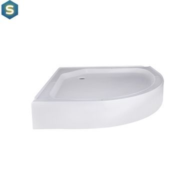 Душевой поддон Lidz Kapielka ST80x80х14 низкий квадратный, диаметр слива 52 мм, Белый