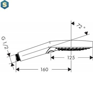 Ручной душ Hansgrohe Raindance Select S 120 3jet черный матовый хром 26530340