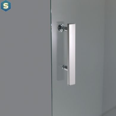 Душова кабіна Koller Pool Neon-S квадратна хром 900x900x1900 мм (двустулкова, розпашна) скло прозоре (2 частини) ND90C+S90C, Хром, Універсальна, прозорий, хром