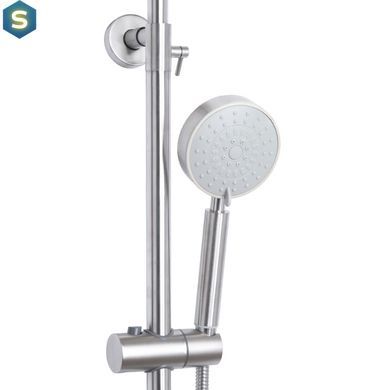 Душевая стойка универсальная Lidz Aria 1120 на два потребителя LDARI1120NKS46112 Nickel, Нержавеющая сталь