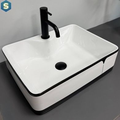 Умывальник VBI Forli black lined накладной VBI-011108, Белый