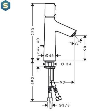 Смеситель для раковины Hansgrohe Talis Select S EcoSmart 72042000