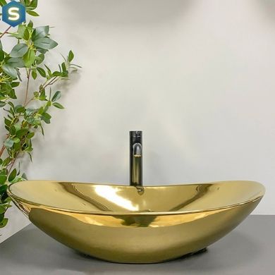 Умивальник (раковина) VBI TURIN GOLD накладний, Золотий