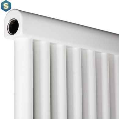 Дизайнерський радіатор вертикальний Betatherm PS Style 1 H-1800 мм, L-477 мм нижнє підключення PS 1180/13 9016M 99, Белый матовый