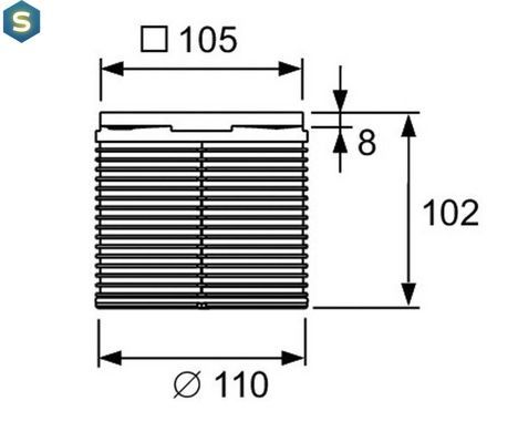 Решітка для трапа Tece DrainPoint S 100 мм 3660001