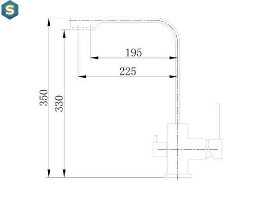 Cмеситель для кухни Asignatura Twin Flat 80544600, Хром