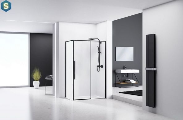 Душевая кабина Rea Solar 80x100 black REA-K6310, Черный матовый, Универсальная, прозрачный