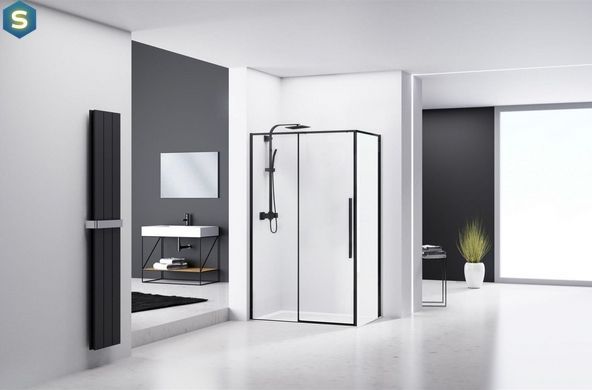 Душевая кабина Rea Solar 80x100 black REA-K6310, Черный матовый, Универсальная, прозрачный