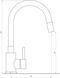 Смеситель для кухни MixMira MS1-203SM, Фиолетовый