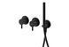 Душевая система Kohlman Axel 25 black + BOX скрытого монтажа KPL-QW260AB25, Черный матовый