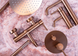 Душова система Rea Lungo brushed copper + BOX прихованого монтажу REA-P8809, Теплый закат
