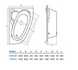 Ванна акрилова Koller Pool Nadine 150 P + сифон + ніжки NADINE150X100R+WBW0001+B70CМMA-57, Білий