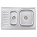 Кухонна мийка 780x500x180 мм + сифон Wezer 7850(08) Satin, Satin