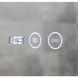 Дзеркало Dusel Led DE-M0065D Black 65x80 см сенсорне включення + підігрів+ годинник/темп, Черный/золото