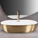 Умывальник Rea Aura 61 brushed gold white накладной REA-U6900, Золотой
