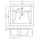 Умивальник Jaquar Kubix 51x44 KUS-WHT-35601, Білий