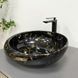 Умывальник VBI Riccia black marmo glossy накладний VBI-017201, Чорний/золото
