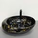 Умывальник VBI Riccia black marmo glossy накладний VBI-017201, Чорний/золото
