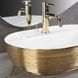 Умывальник Rea Aura 61 brushed gold white накладной REA-U6900, Золотой