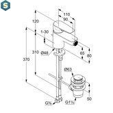 Змішувач для біде Kludi Pure&Solid 342160575, Хром