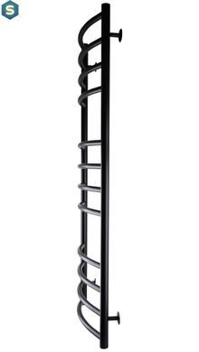 Полотенцесушитель водяной Unio LDE W 1200-500-12 BLK Лесенка Дуга Элит черный, Черный матовый