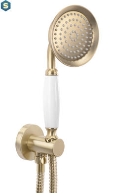 Душевая система Rea Serra brushed gold + BOX скрытого монтажа REA-B1149, Золотой