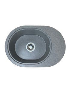 Кухонная мойка Adamant Ovale 610x420x180 серый 640223, Каппучино