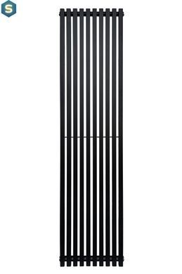 Вертикальный дизайнерский радиатор отопления Arttidesign Ancona II 10/1800/460/50 чорний матовый, Черный матовый