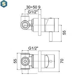 Смеситель для душа Paffoni Light &Oslash;70 мм white matt LIG010BO70, Белый матовый