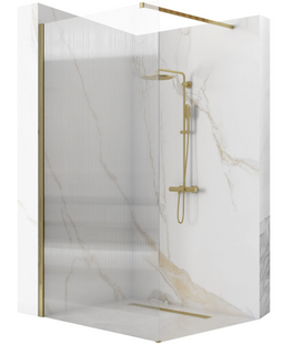 Душова стінка Rea Aero 100 intimo brushed gold REA-K4126, матовий, золотий