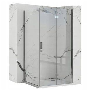 Душова кабіна Rea Molier 90x90 chrome REA-K8535 + REA-K8539, Хром, Універсальна, прозорий, хром